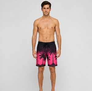 <b>Mens</b> Board Shorts Quick Dry Printed Swim <b>Trunks</b> Drawstring Waist Pockets Colorful Abstract Print Polyester Fabric Beach Surf OEM - Product Image 1
