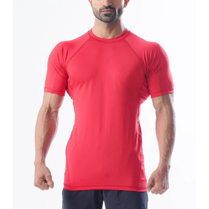 Vente en gros de t-shirts de compression unisexes personnalisés de haute qualité, manches longues, col rond, 100% polyester spandex, coupe-vent, séchage rapide - Product Image 1