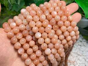 ลูกปัดหินซันสโตนธรรมชาติทรงกลมเรียบ ขนาด 4 มม. 6 มม. 8 มม. 10 มม. 12 มม. สำหรับทำเครื่องประดับ - Product Image 3