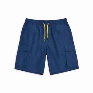 Shorts cargo unisexe 2026, prix usine OEM, avec cordon de serrage, écologiques, séchage rapide, respirants, en tissu polyester-coton - Product Image 3