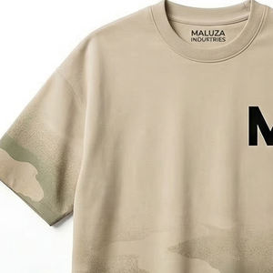 T-shirt en molleton bouclette épais, respirant, style décontracté, haute qualité, personnalisable pour hommes - Product Image 2