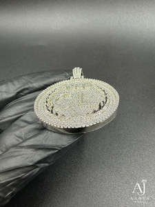 จี้เพชรโมอิสซาไนต์ AARVA JEWELS ประดับเพชรแบบ Iced Out เงินแท้ 925 ชุบโรเดียม สไตล์ฮิปฮอป สำหรับทั้งชายและหญิง พร้อมสร้อย - Product Image 3