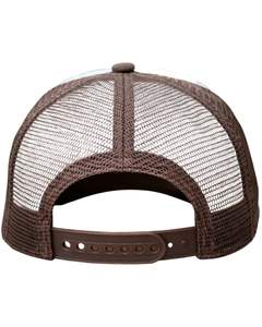 Casquette Trucker en Maille Marron et Blanche Personnalisable, Réglable, avec Visière en Mousse, Respirante, Logo Personnalisé, Vente en Gros - Product Image 4