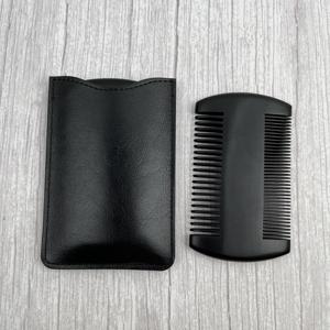 Wholesale Custom Logo Anti Static Pear Wood Black Beard Pocket Lice <b>Comb</b> Classic Portable <b>Wide</b> Fine Tooth Travel Friendly Salon - Product Image 5