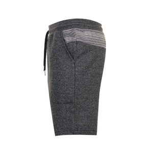 Shorts Bermuda en coton gris pour homme avec bande latérale marine et cordon de serrage à la taille, style décontracté - Product Image 5