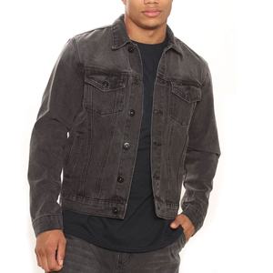 Abrigo cortavientos de invierno de moda para hombre, chaqueta vaquera de Primavera de Algodón 100% con estilo de moda de mezclilla rasgada - Product Image 1