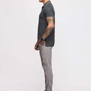 Camiseta Informal de Punto Sólido, Diseño en Blanco, Estilo Inglés, Manga Corta, Transpirable, de Secado Rápido, Unisex para Hombre y Mujer - Product Image 4