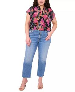 Camicetta a maniche corte stampata taglie forti - Product Image 3