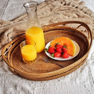 Plateaux en rotin de qualité supérieure du Vietnam pour le stockage des fruits salles de bains salons cuisines décoratives - Product Image 6