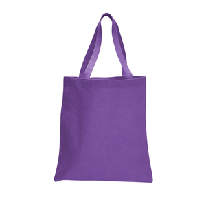 Bolsa de tela de algodón con logotipo personalizado impreso, asa larga, precio económico, diseño simple. - Product Image 1