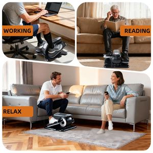 Compact Quiet <b>Mini</b> Pedal Exerciser Adjustable Speed Under <b>Desk</b> Elliptical with LED Display - Product Image 3