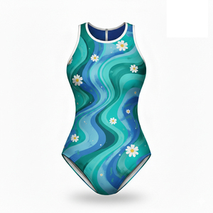 Traje de Baño de Una Pieza, 100% Poliéster, Corte Alto, con Estampado Frontal, Secado Rápido e Impermeable, Unisex - Product Image 4