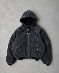 Sweat à capuche oversize en polaire bleu pour homme, style streetwear, avec broderie inspirée de la course, design patch, épais, décontracté, séchage rapide - Product Image 6