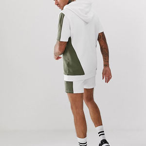 High Quality Men's Summer <b>Knit</b> cotton Short Sleeve Round Neck T-Shirt and Shorts <b>Set</b> Loose Fit Casual Two-Piece OEM Wholesale - Product Image 5