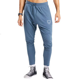 Men's 100% Cotton Terry <b>Jogger</b> Pants Soft Elastic Waist Custom Mid <b>Slim</b> Fit Flat Embroidered Vintage Breathable Anti-Wrinkle OEM - Product Image 1