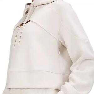 Sudadera con Capucha para Mujer, Manga Larga, Corte Ajustado, Cómoda, con Bolsillo y Cordón Ajustable, para Fitness y Deportes - Product Image 3