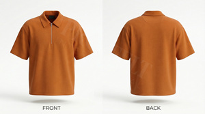 Polo en tissu de haute qualité 100% pour l'été, design de logo personnalisé, fermeture éclair sur le devant, pour un usage décontracté, polos pour hommes - Product Image 5