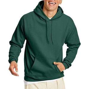Sweat à capuche en molleton de coton épais pour homme, coupe classique, broderie personnalisée sur le devant, streetwear, sweat-shirt d'hiver - Product Image 2