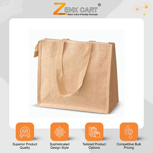 Bolsas de Compras de Yute Extra Grandes, Ecológicas, Personalizables, de Alta Durabilidad, con Cierre de Cremallera, Precio Bajo, Personalizadas - Product Image 2