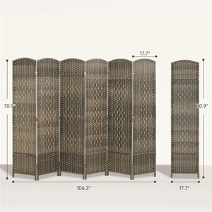 Paravento Pieghevole a 6 Pannelli, Divisorio per Privacy - Product Image 6