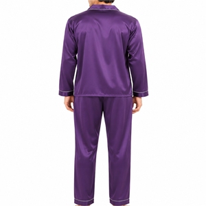 Pijama de Satén Casual para Hombre, Invierno, Premium, Cómodo, Tela Suave, Sensación Agradable, Corte Relajado, Ligero, Moderno - Product Image 5
