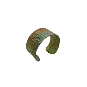 2020 New Year Gift Rustic Patina <b>Copper</b> Alloy antique finish patina cuff for Men antique patina earrings Cuff <b>Bracelet</b> - Product Image 1