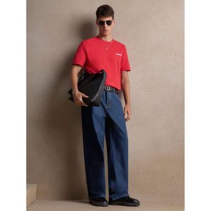 Jean en denim tendance DX coupe droite large, écologique, respirant, style vintage délavé, coupe ample printemps, taille 26 - Product Image 6