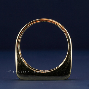 Bague de luxe en or 14 carats avec diamant de laboratoire pour homme, alliance élégante et minimaliste avec pierres taille brillant pour le quotidien - Product Image 6