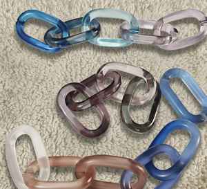 Chaîne en résine transparente et colorée pour décoration murale, maillons de chaîne tendance, magnifiques chaînes colorées amovibles pour le Nouvel An - Product Image 1