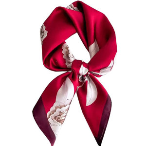 Pañuelo de seda con diseño cuadrado estampado para ocasiones informales, oficina, viajes y accesorios de moda para el día a día. - Product Image 1