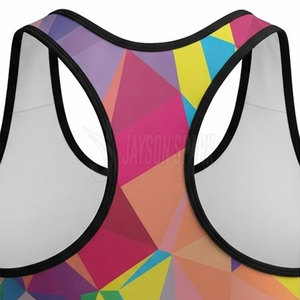 Sujetador Deportivo Sublimado de Marca Privada, Diseño Personalizado, Impresión Digital Frontal, Transpirable, Elástico, Soporte Medio, Ropa Deportiva para Gimnasio - Product Image 6