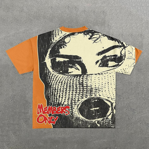T-shirt blanc à manches courtes pour homme « This Madness Is Over », style streetwear, motif imprimé au dos, coupe classique, en jersey de coton, col rond - Product Image 6