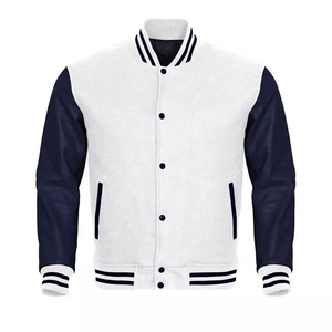 Custom Varisty <b>Jacket</b> Embroidered Logo High Quality Wool Leather Baseball <b>Jacket</b> - Product Image 1