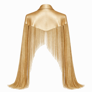 Cape à franges dorées sur mesure, directement de l'usine, pour vestes de mariage - Fabricant OEM en gros - Product Image 2