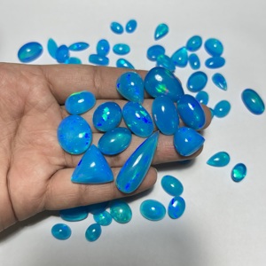 Gema de Ópalo Azul Etíope Natural AAA, Corte Ovalado, Suelta, para Anillo, Colgante, Joyería, con Efecto de Juego de Color Arcoíris Iridiscente - Product Image 6