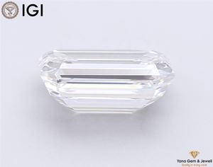 Diamante Solitario de 3.00 Quilates, Corte Esmeralda, Cultivado en Laboratorio, CVD, Color D, Claridad VS1, Certificado IGI, Obra Maestra - Product Image 4