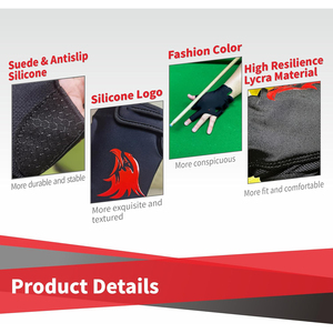 Guante de billar y snooker para mano derecha, medio dedo, poliéster, cierre de gancho y bucle, unisex, para uso deportivo en todas las estaciones - Product Image 3
