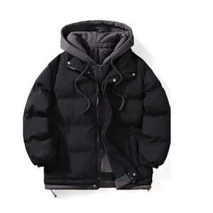 Veste matelassée à capuche unisexe de qualité supérieure en cuir de vachette, streetwear, légère, isolée, coupe-vent, respirante - Product Image 4