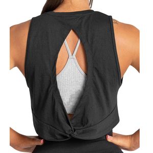 Custom Womens Crew Neck Seamless Crop Tank <b>Top</b> Sleeveless Gym Workout Fitness Yoga Activewear Breathable OEM - Product Image 4