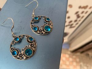 Piedra Preciosa de Plata Alemana con Corte de Pera Moderno Estilo Lágrima Panal Azul para Mujer, Calidad AAA, Precio de Mayoreo, Venta Caliente - Product Image 2