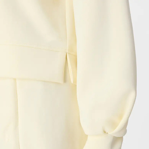 Sudadera de poliéster/algodón de peso medio, transpirable, de corte holgado, con logotipo impreso totalmente personalizado, cuello simulado y conjunto de dos piezas hasta la rodilla. - Product Image 4