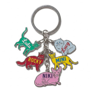 Custom Bag Charms Luxury Mini <b>Metal</b> Double Charm Keychain Multi-charm Enameled <b>Key</b> <b>Chain</b> - Product Image 3