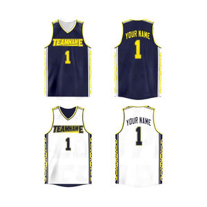 Maillots de basket-ball pour hommes, chemises de sport double face de haute qualité, maillots de basket-ball pour adultes et enfants, vêtements de sport légers en maille pour équipes - Product Image 1