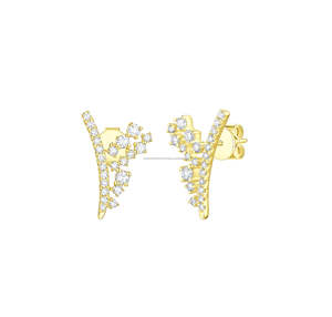 Joyería Fina de Diseño Moderno, Aretes de Diamantes Moissanite con Forma de Flor, Oro de 14K, Personalizados, Lindos, para Uso Diario, Bodas y Fiestas - Product Image 6