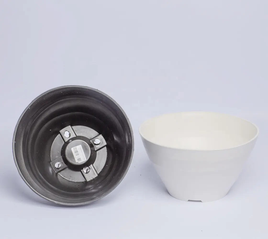 Modern Plastic Planter Bowl 9,5'' Diameter Flower Pots with wave pattern from Vietnamese Supplier
