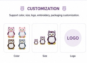 Lindo Peluche de Búho, Juguete de Peluche Suave de Tela Velboa, Regalo para Niños, Personalizado OEM, Venta al por Mayor, Juguete Seguro para Bebés - Product Image 5