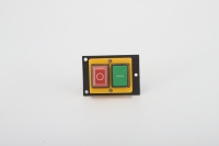 Interrupteur à bouton-poussoir en plastique pour contrôle industriel, 16A, IP54, tête carrée LED, électromagnétique, 1NC, borne à vis