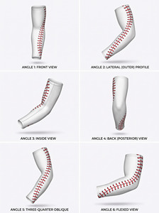Manchons de compression anti-UV personnalisables, couleur unie, imprimés élégants, designs tendance - Product Image 3
