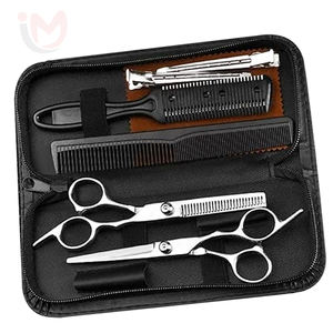 Ensemble de ciseaux professionnels pour cheveux, ciseaux de coiffure, ciseaux à effiler, en acier inoxydable, outil de coupe pour barbier et salon - Product Image 4