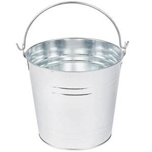 Modern Zinc Coated Metal <b>Bucket</b> With Heavy Handle For Cleaning Gardening Water Carrying <b>And</b> Storage Purposes - Product Image 5